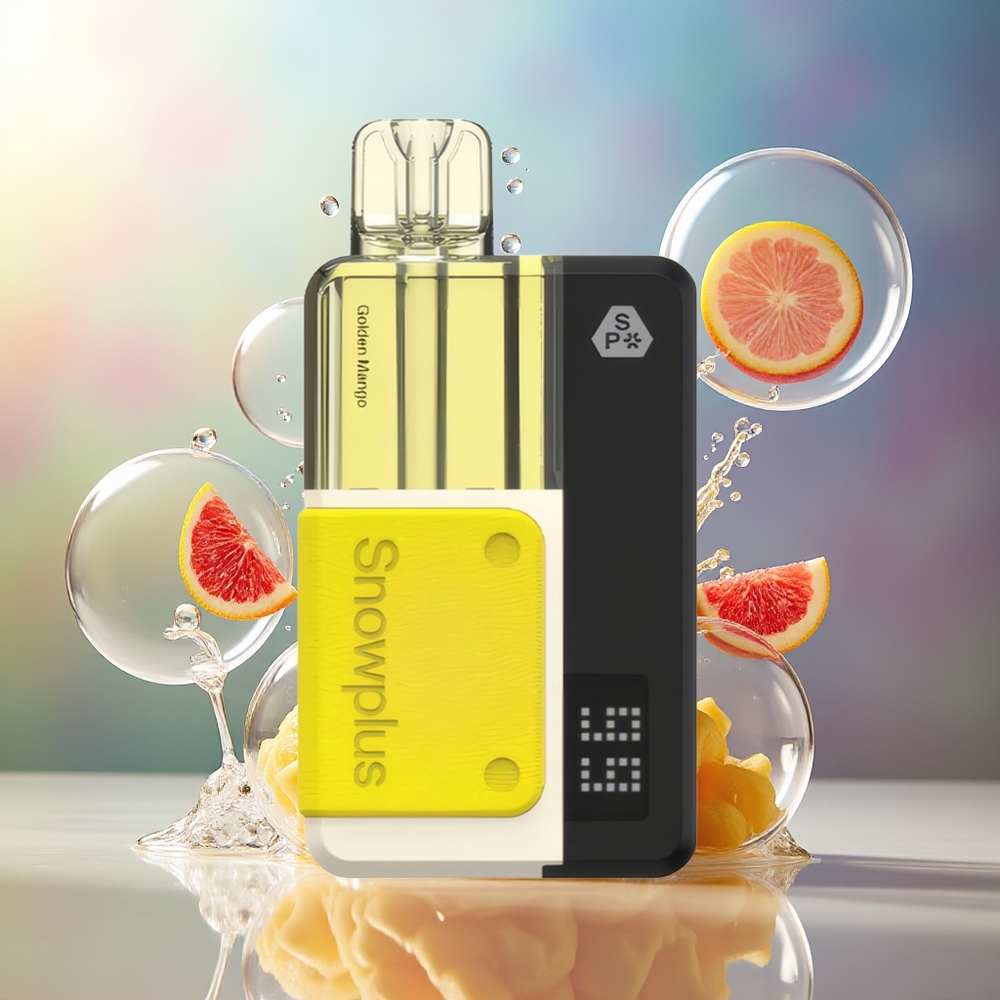 Snowplus Swift 15000 Puffs Pod Kit Gul Mango med Genanvendeligt Batteri & 2+10 ml Refill-Set Engros Danmark