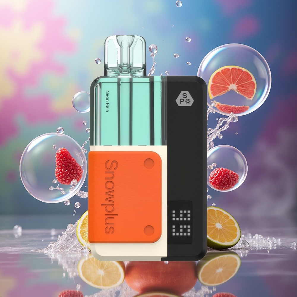 Snowplus Swift 15000 Puffs Pod Kit Neon Regn Engros Danmark Genanvendelig Batteri + Udskiftelig 2+10 ml Refill-sæt