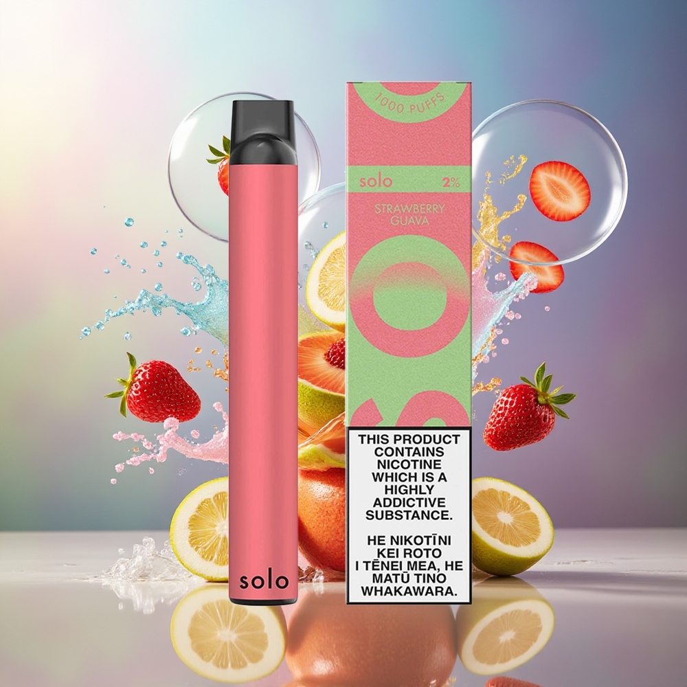 Solo 1000 Puffs 550mAh Engros Danmark Jordbær Guava