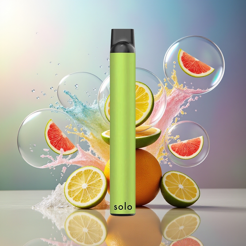 Solo 1000 Puffs Engros Danmark 550mAh Bærbar E-damp Sur Lime
