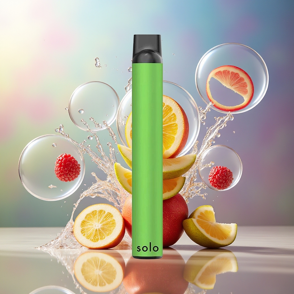 Solo 1000 Puffs Engros Danmark Bæredygtig Mesh 3.5ml Sur Æble