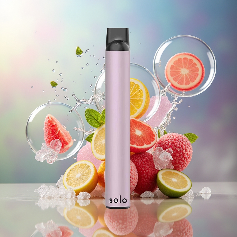 Solo 1000 Puffs Engros Danmark Engangs Vape Litchi Mynte 550mAh