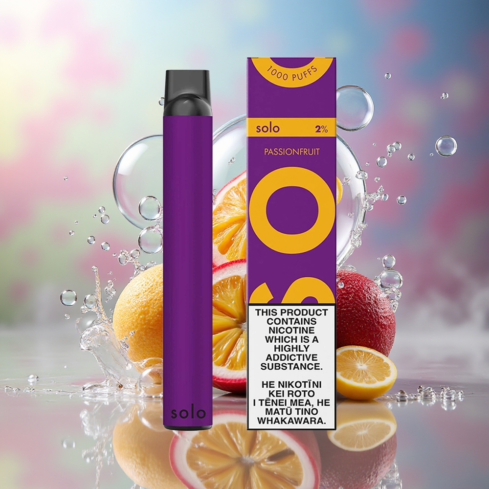 Solo 1000 Puffs Engros Danmark Engangs Vape Passionsfrugt Mesh