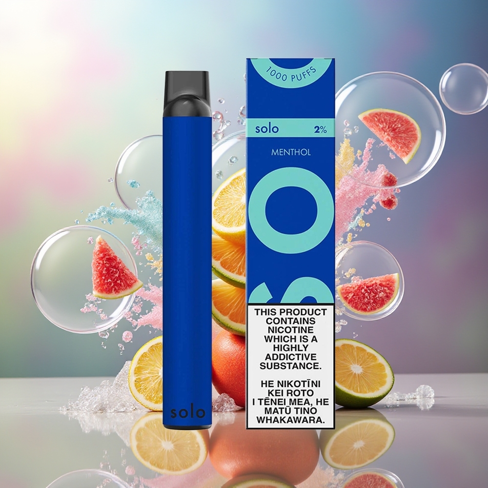 Solo 1000 Puffs Engros Danmark Enkeltbrugs Vape Mentol Mesh Coil