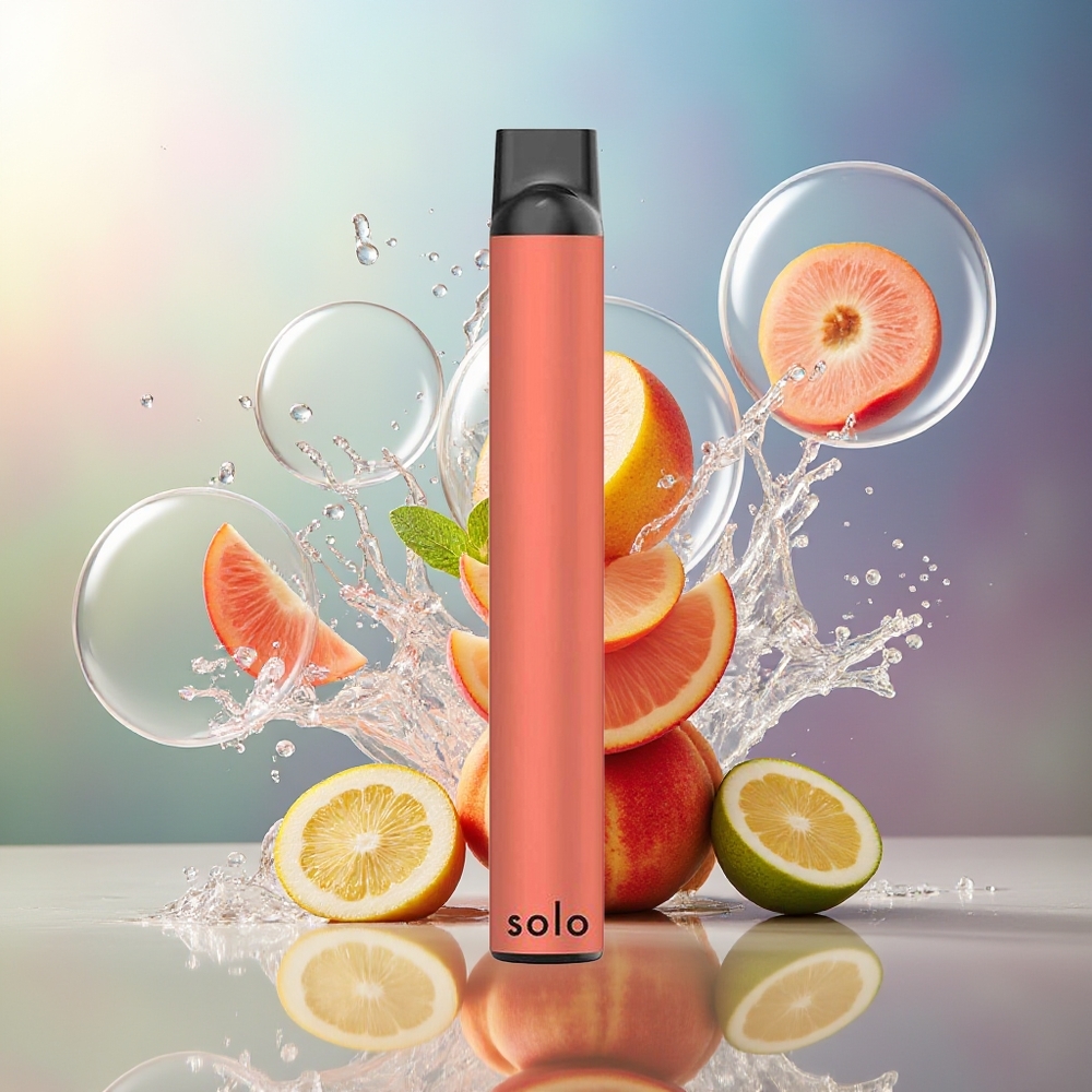 Solo 1000 Puffs Engros Danmark Fersken Mynte Mesh 550mAh