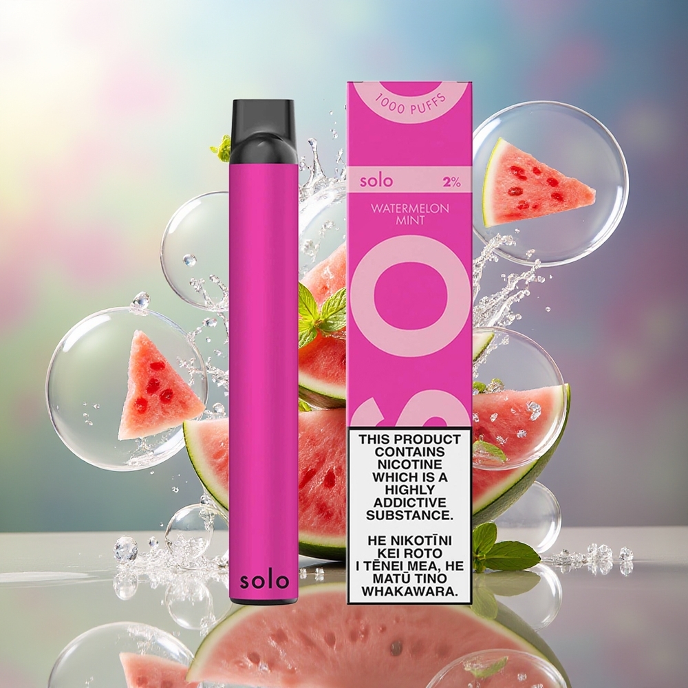 Solo 1000 Puffs Engros Danmark Vandmelon Mynte Engangsdamp 550mAh