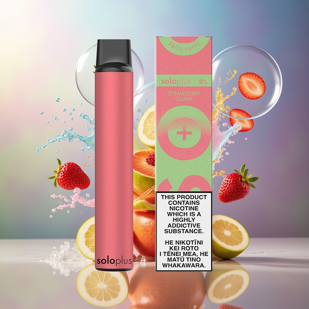 Solo Plus 2800 Puffs Engros Danmark 6.5ml Jordbær Guava