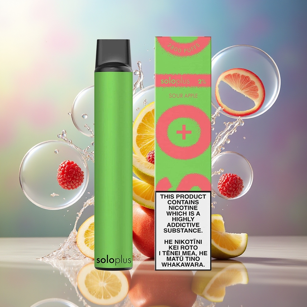 Solo Plus 2800 Pust Engros Danmark Bærbar Vape Sur Æble Mesh Coil