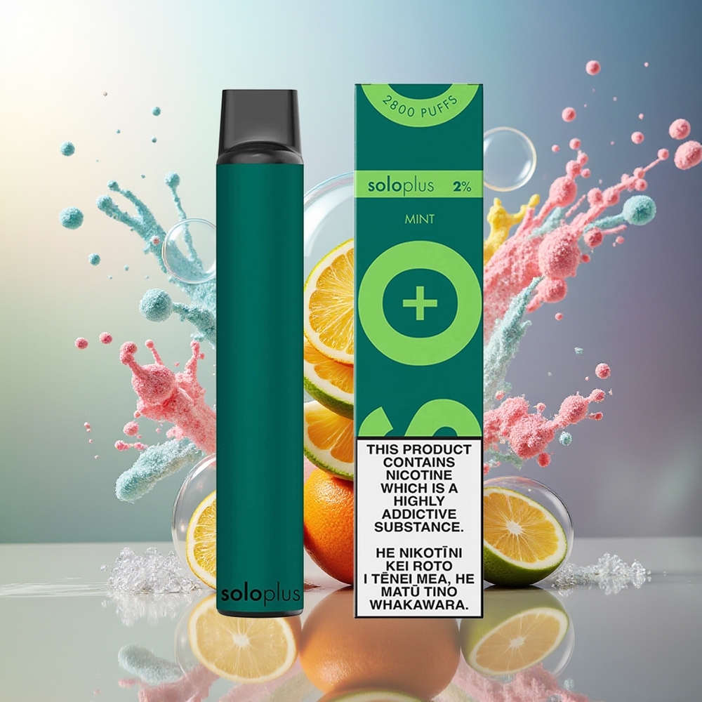 Solo Plus 2800 Pust Engros Danmark Engangs Vape Mynte med 6,5ml