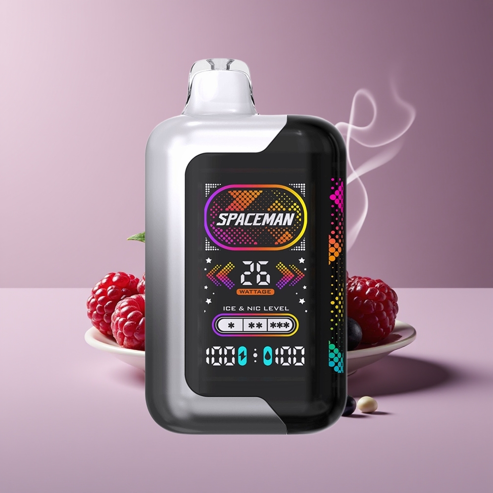 SPACEMAN SP40000 20ml Engros Danmark Brombær Razz 2 Mundstykker