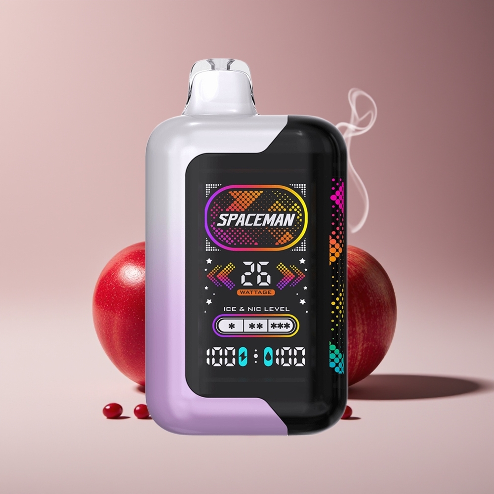 SPACEMAN SP40000 Engbat 1000mAh Engros Danmark Engpibe Kirsebær Granatæble