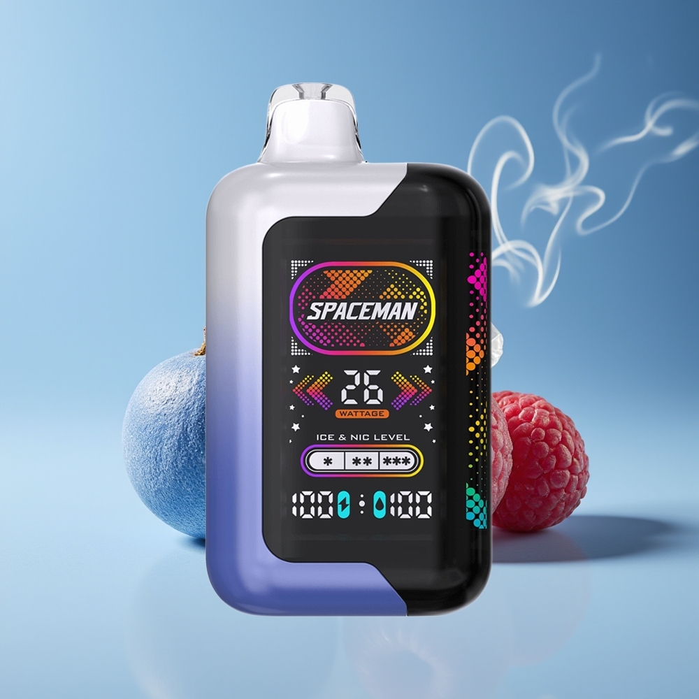 SPACEMAN SP40000 Engros Danmark 20ml Blå Hindbær Is Engangs Vape