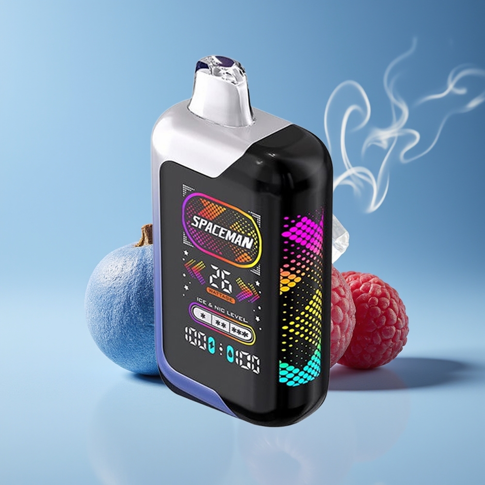 SPACEMAN SP40000 Engros Danmark 20ml Blå Hindbær Is Engangs Vape