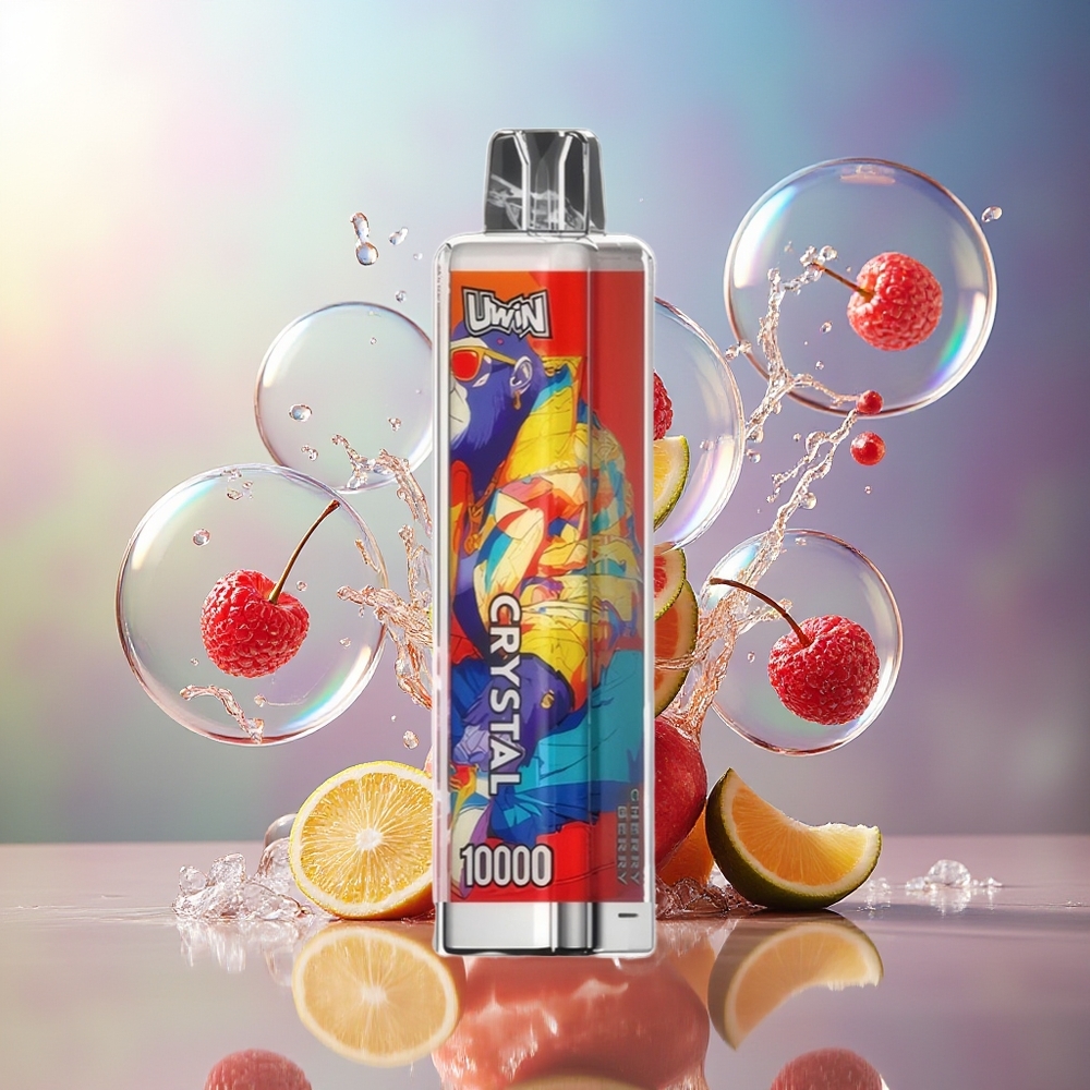 UWIN Crystal 10000 Puffs RGB Cherry Bær Engros Danmark