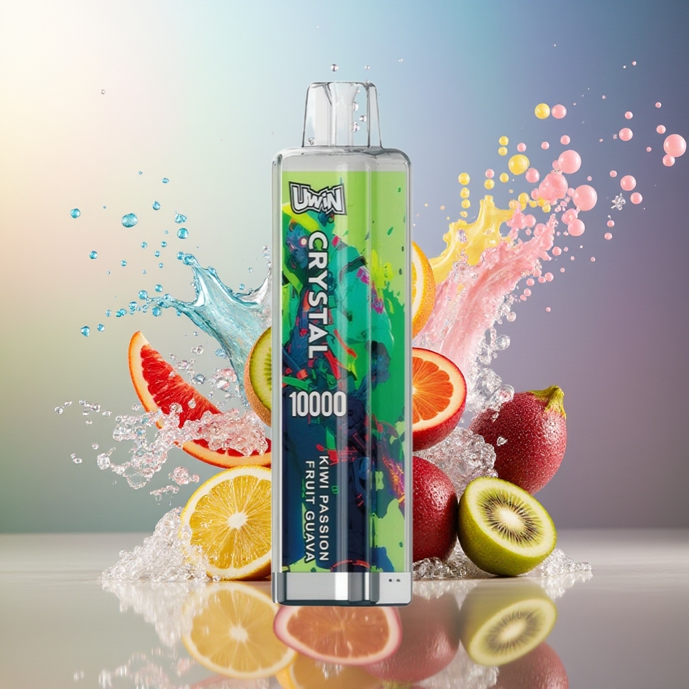 UWIN Crystal 10000 Puffs RGB Engros Danmark Kiwi Passionsfrugt Guava