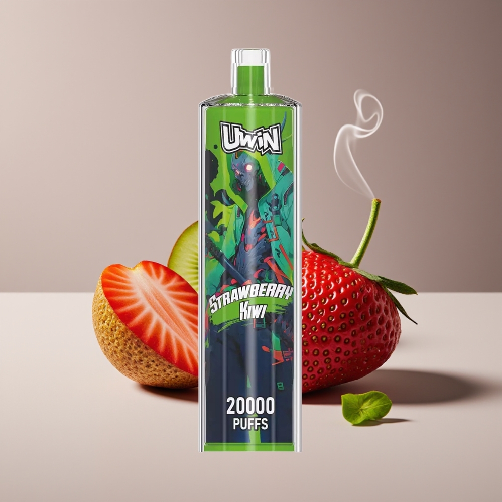 Uwin Shisha Hookah Crystal 20000 Puffs Jordbær Kiwi Engros Danmark