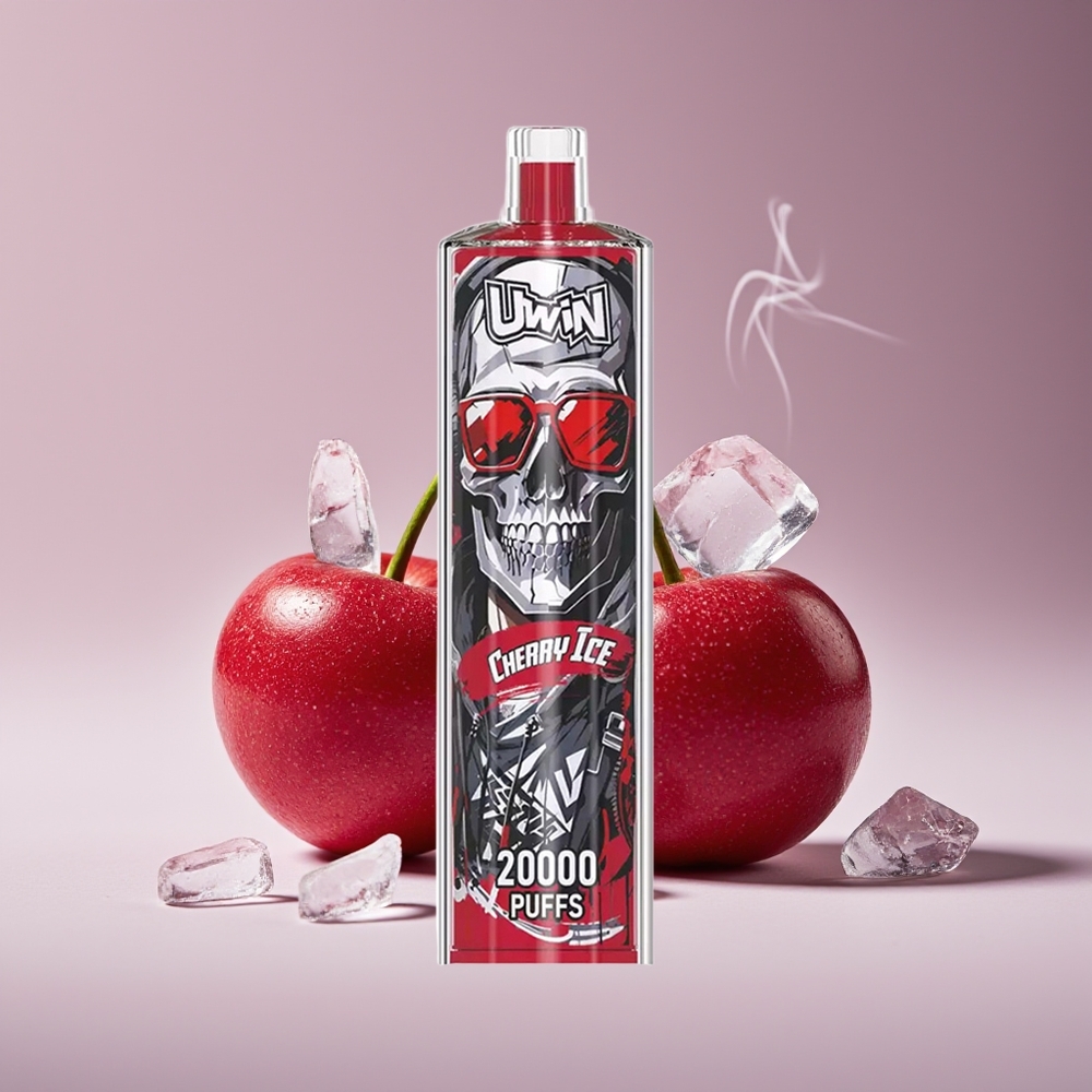 Uwin Shisha Hookah Crystal 20000 Puffs Kirsebær Is Engros Danmark