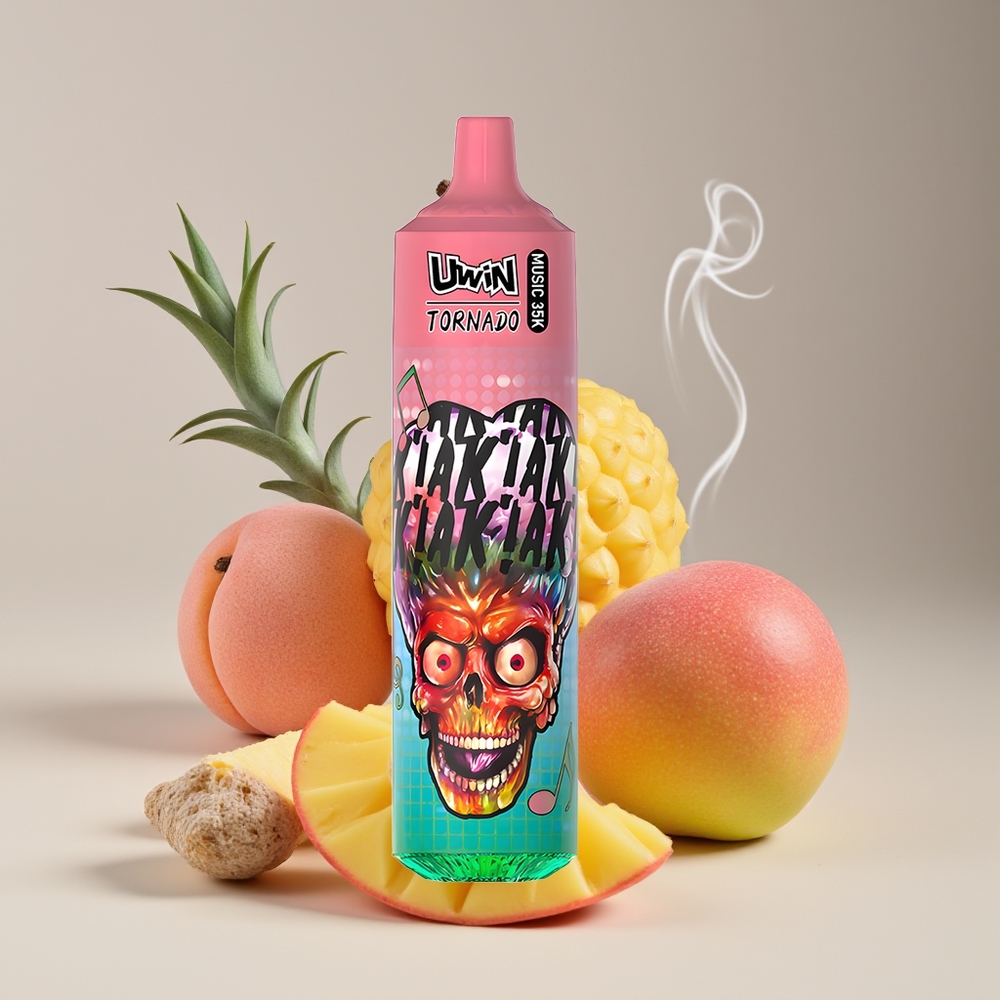 Uwin Tornado 35K Music Engros Danmark Fersken Mango Ananas 600mAh