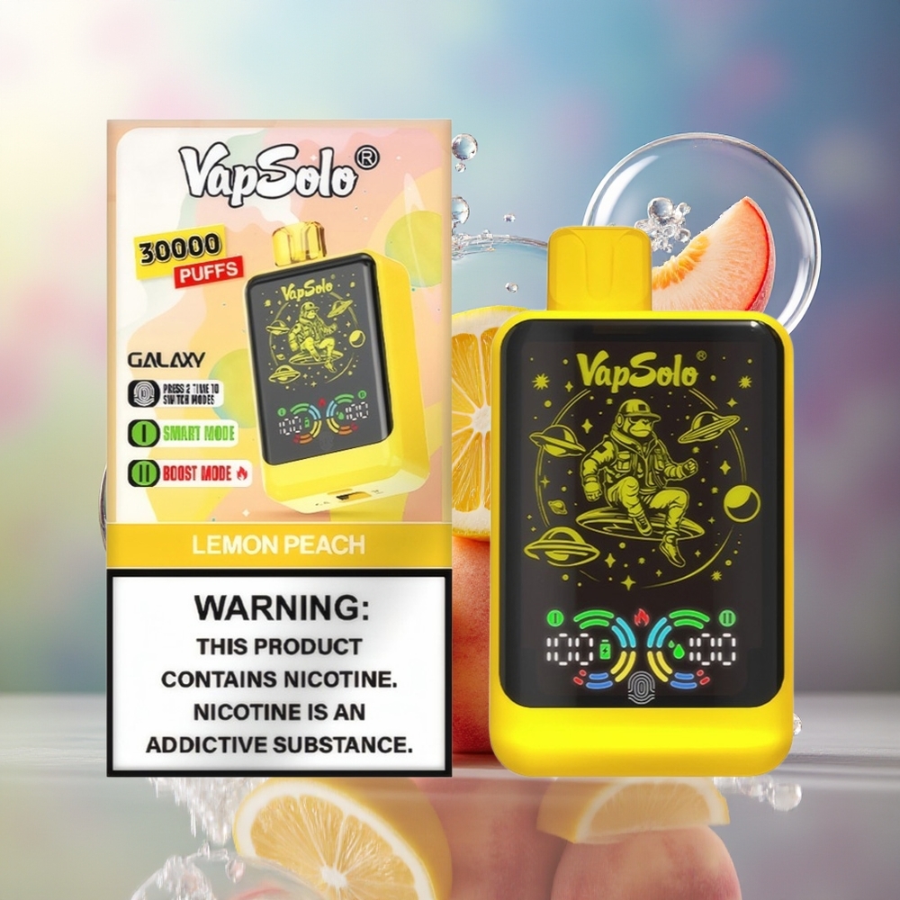VapSolo GALAXY 30000 Puffs 850Mah Citron Fersken Engros Danmark