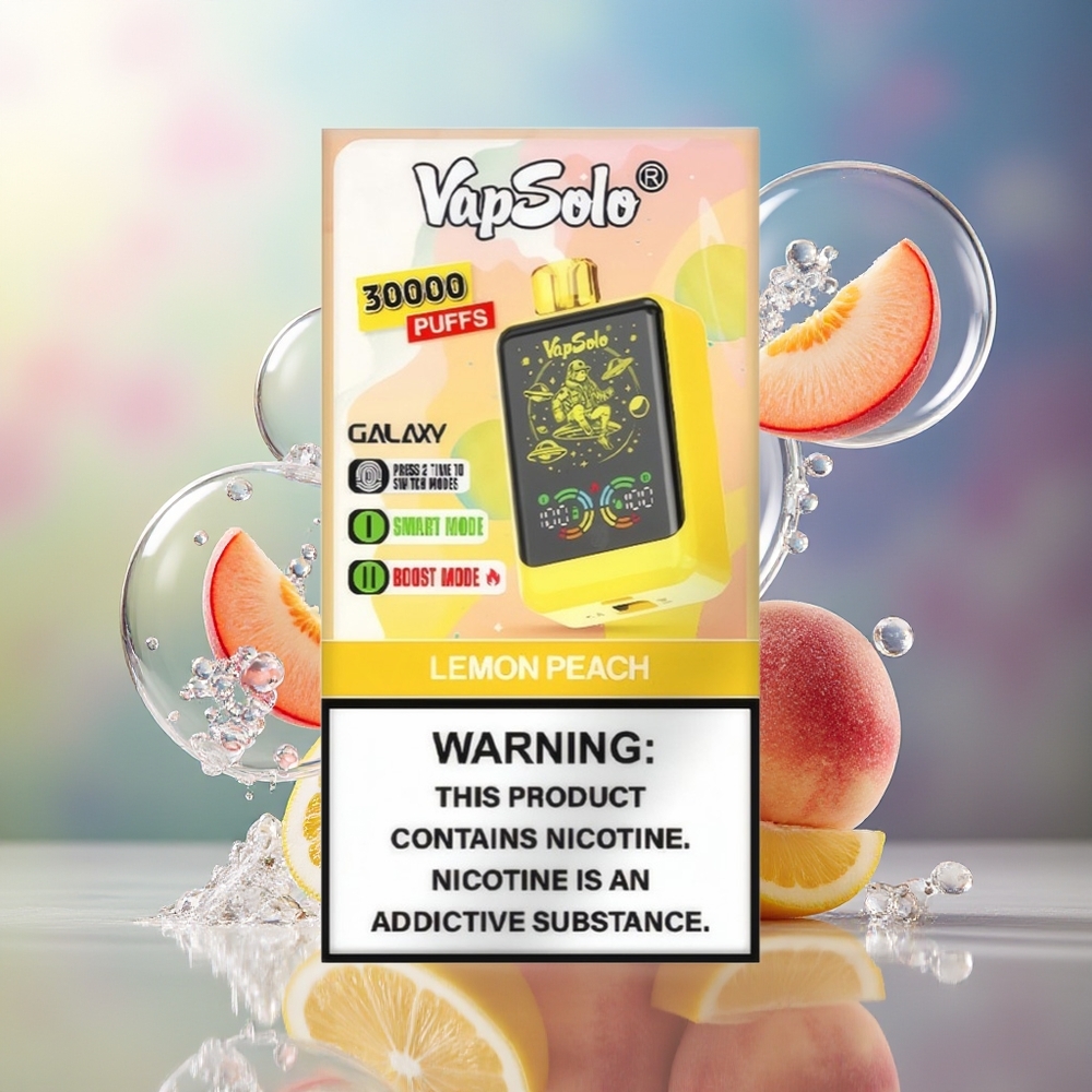 VapSolo GALAXY 30000 Puffs 850Mah Citron Fersken Engros Danmark
