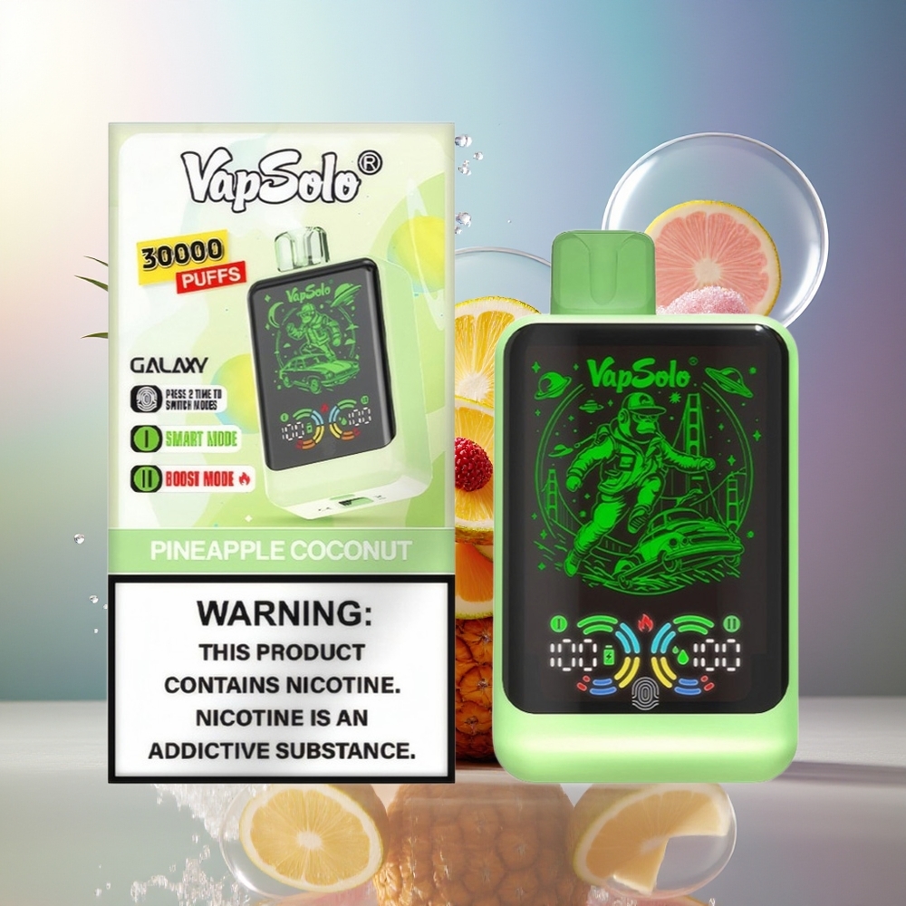 VapSolo GALAXY 30000 Puffs 850Mah Engros Danmark Ananas Kokos Engangsdamp