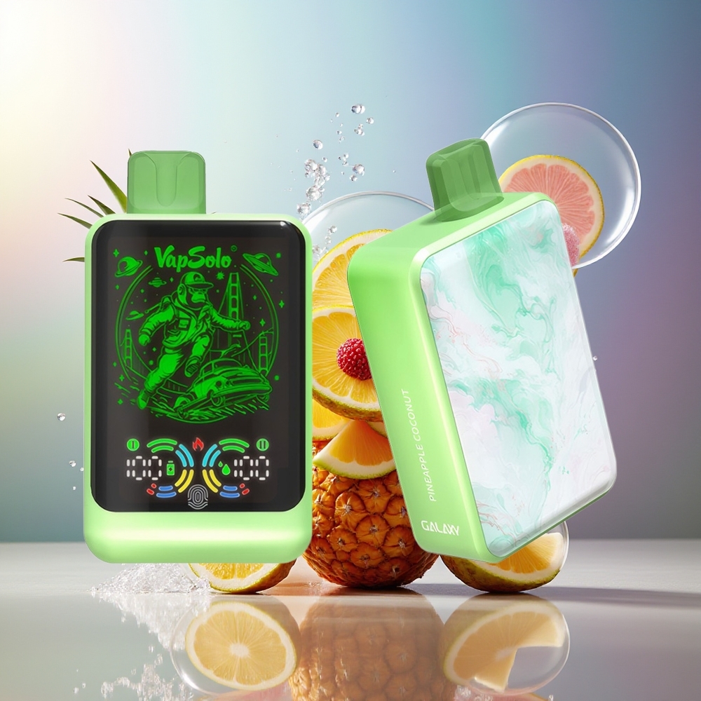 VapSolo GALAXY 30000 Puffs 850Mah Engros Danmark Ananas Kokos Engangsdamp