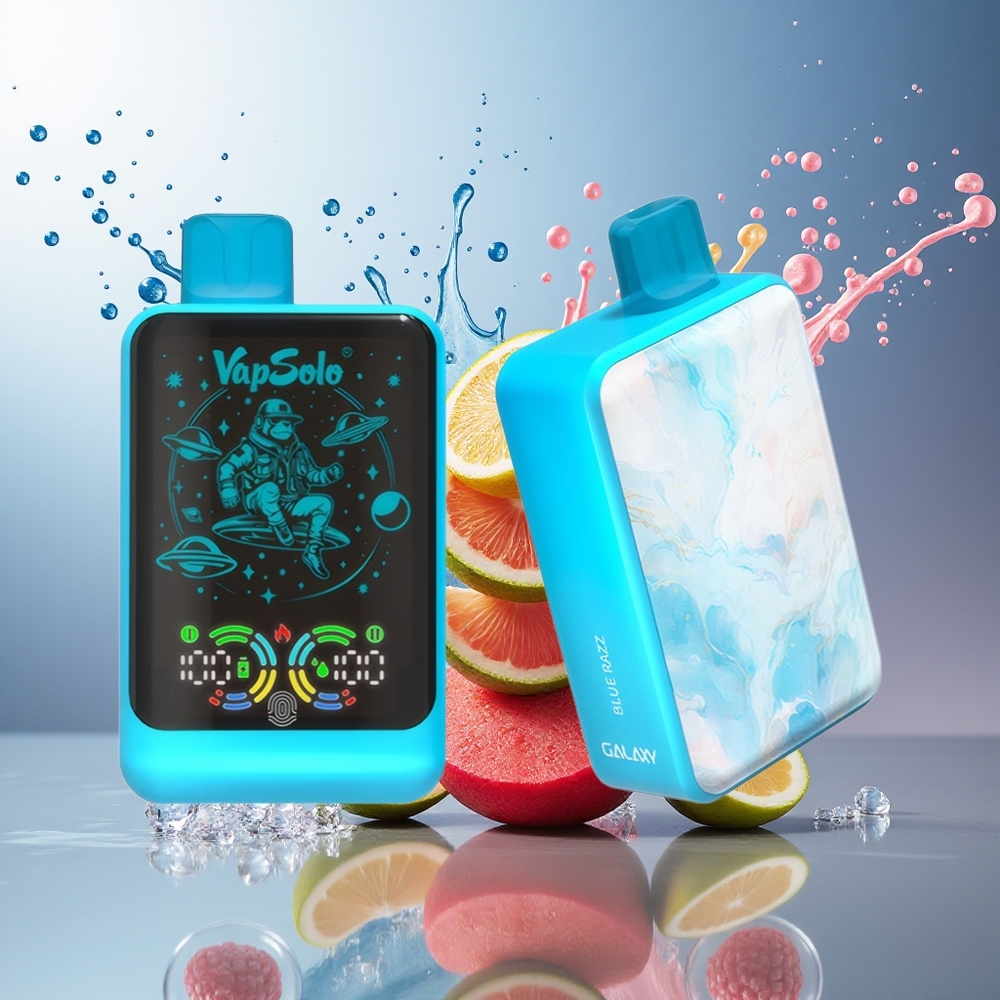 VapSolo GALAXY 30000 Puffs 850Mah Engros Danmark Blå Hindbær