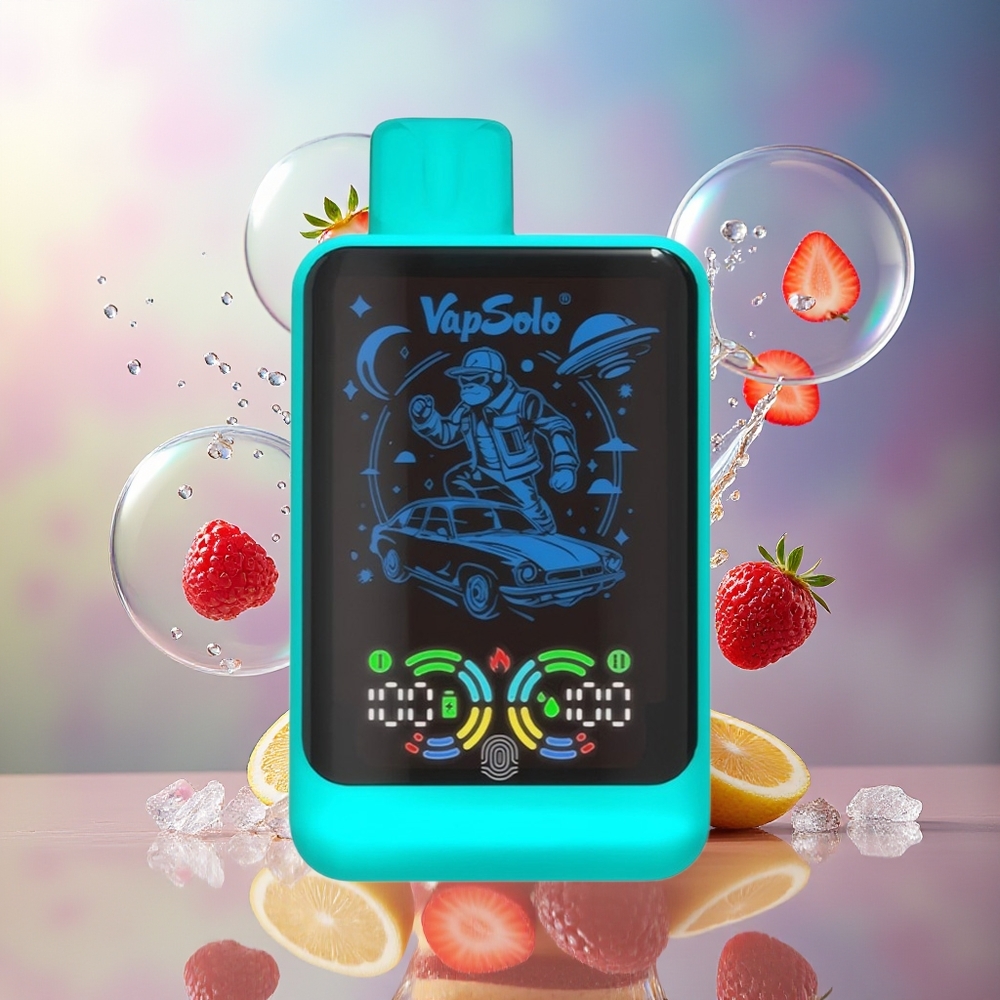 VapSolo GALAXY 30000 Puffs 850Mah Engros Danmark Jordbær Hindbær Kirsebær Is