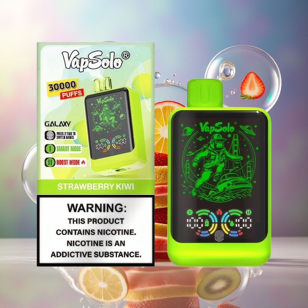 VapSolo GALAXY 30000 Puffs 850Mah Engros Danmark Jordbær Kiwi