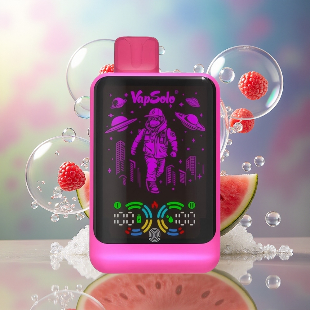 VapSolo GALAXY 30000 Puffs 850mAh Engros Danmark Hindbær Vandmelon