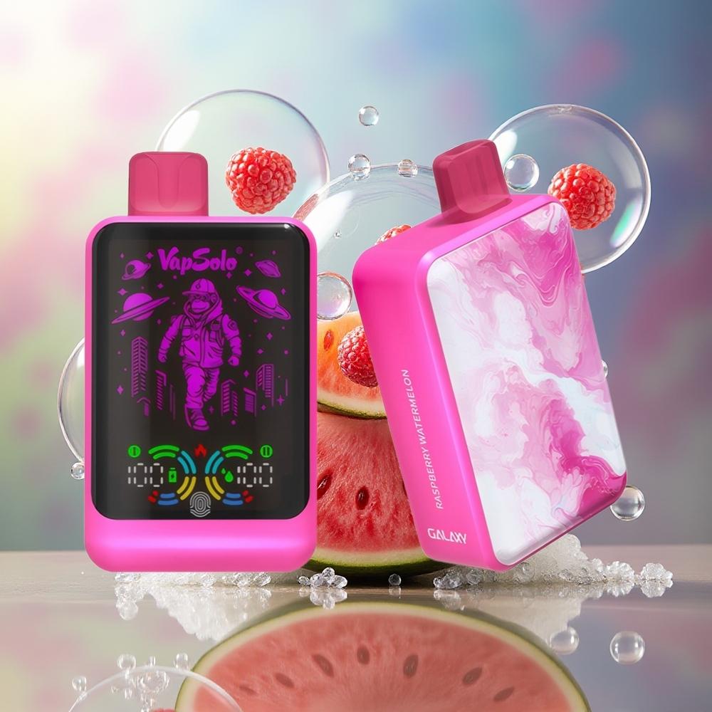 VapSolo GALAXY 30000 Puffs 850mAh Engros Danmark Hindbær Vandmelon