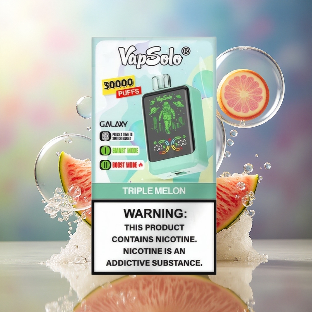 VapSolo GALAXY 30000 Puffs Engros Danmark Triple Melon 40ml