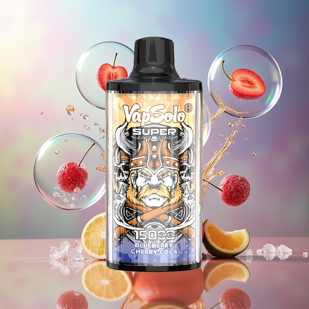 VapSolo Super 15000 Puffs 40ml Engros Danmark Kirsebær Cola