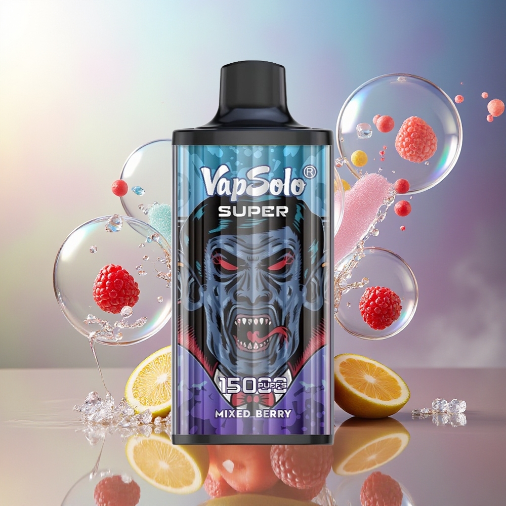 VapSolo Super 15000 Puffs 850mah Engros Danmark Blandede Bær