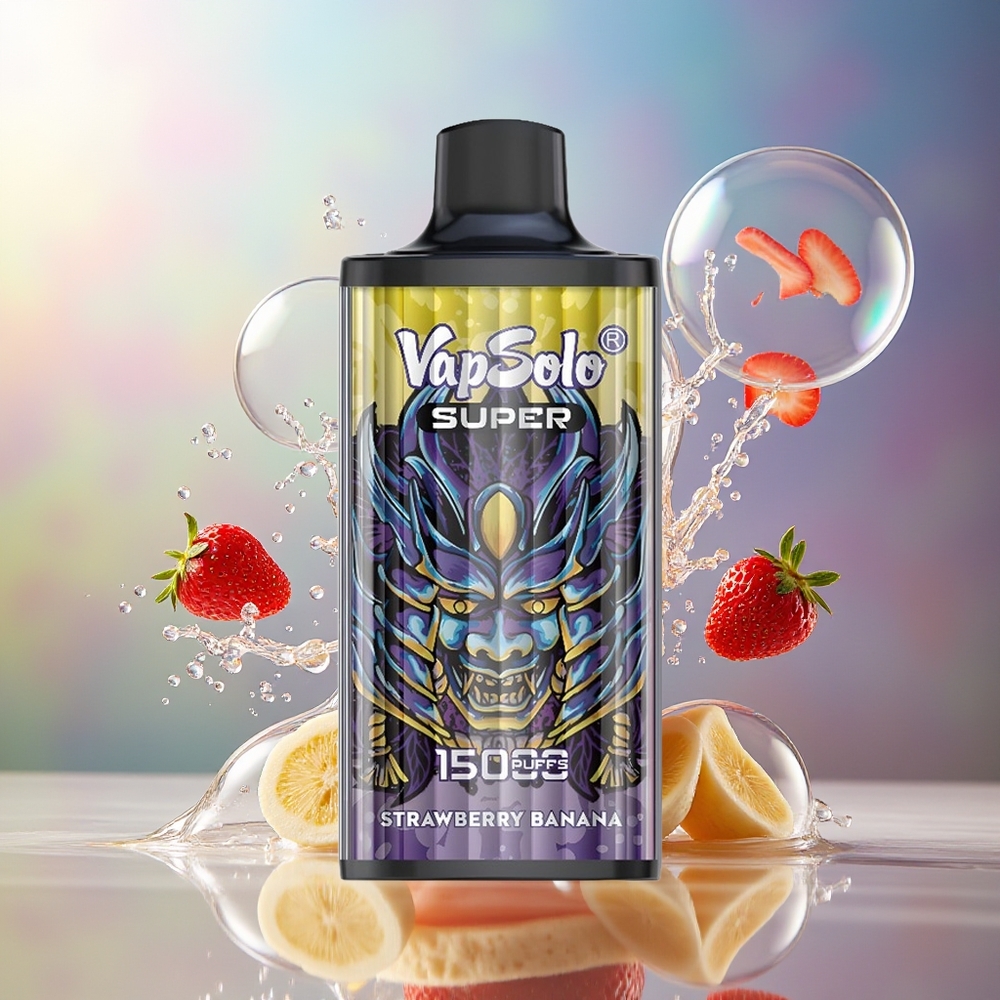 VapSolo Super 15000 Puffs Engros Danmark Type-C Jordbær Banan
