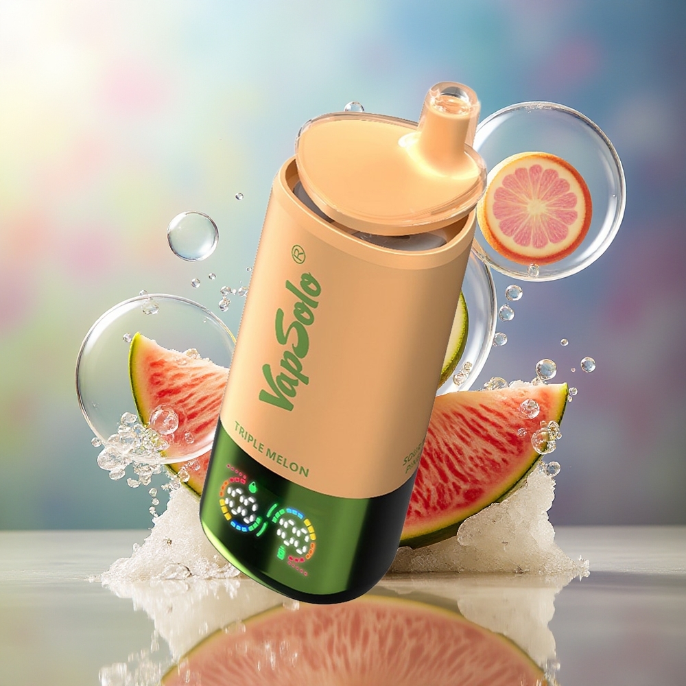 VapSolo Tripe 30000 Puffs Tredobbelt Melon 40ml Engros Danmark