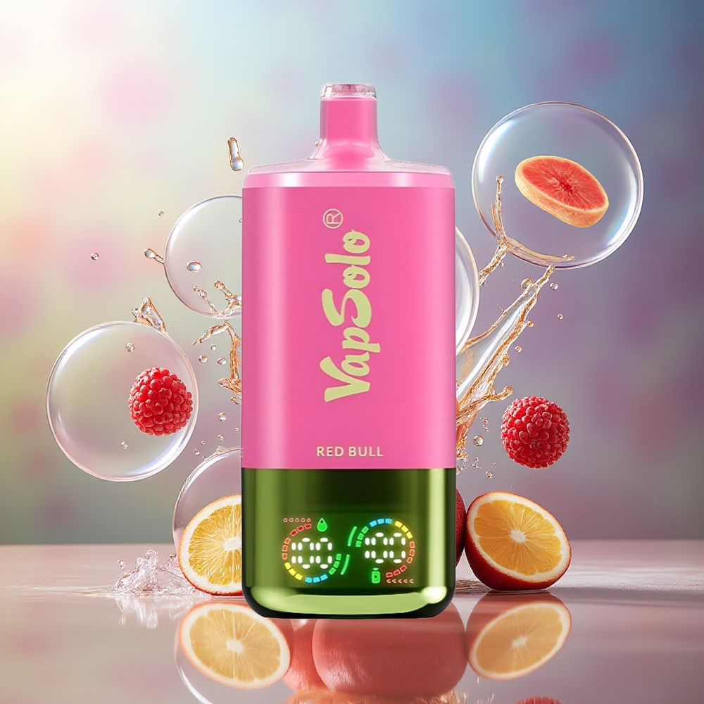 VapSolo Tripe 30000 Puffs Type-C Engros Danmark Rød Tyre
