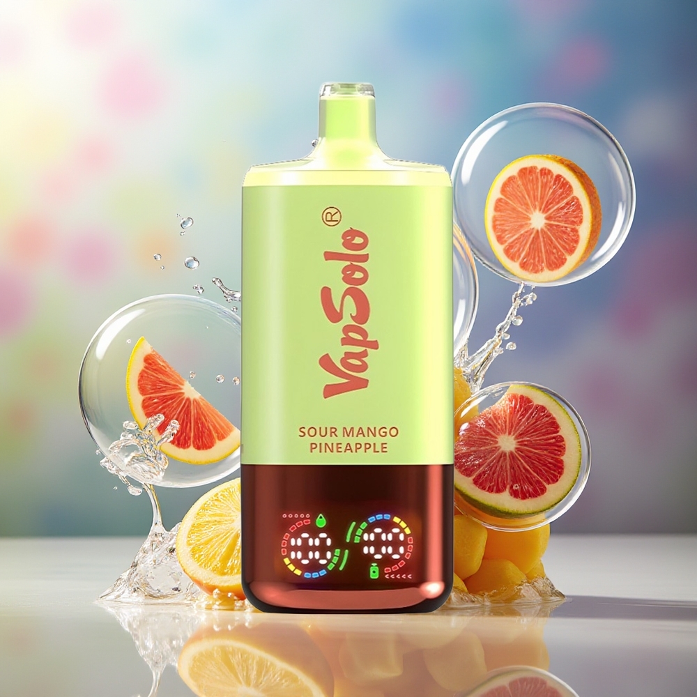 VapSolo Tripe 30000 Puffs Type-C Engros Danmark Sur Mango Ananas