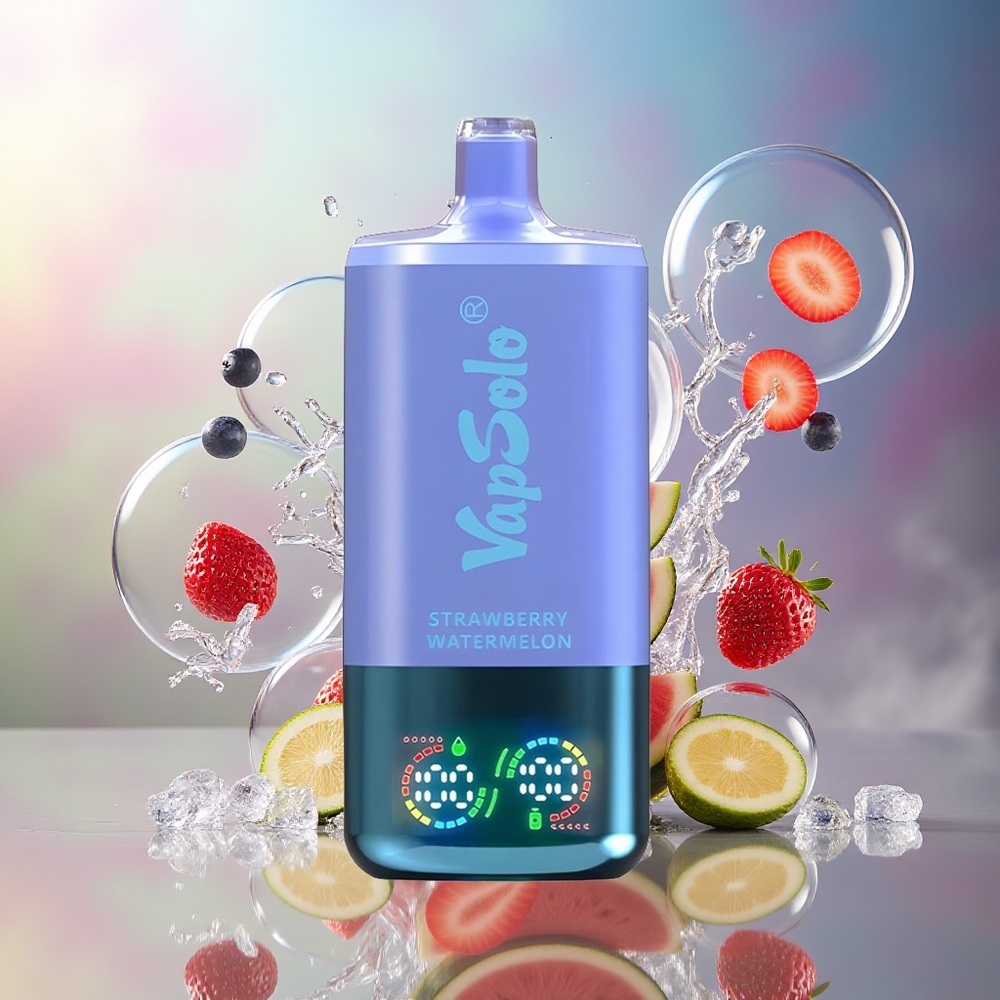 VapSolo Tripe 30000 Puffs Type-C Jordbær Vandmelon & Blåbær Is Engros Danmark