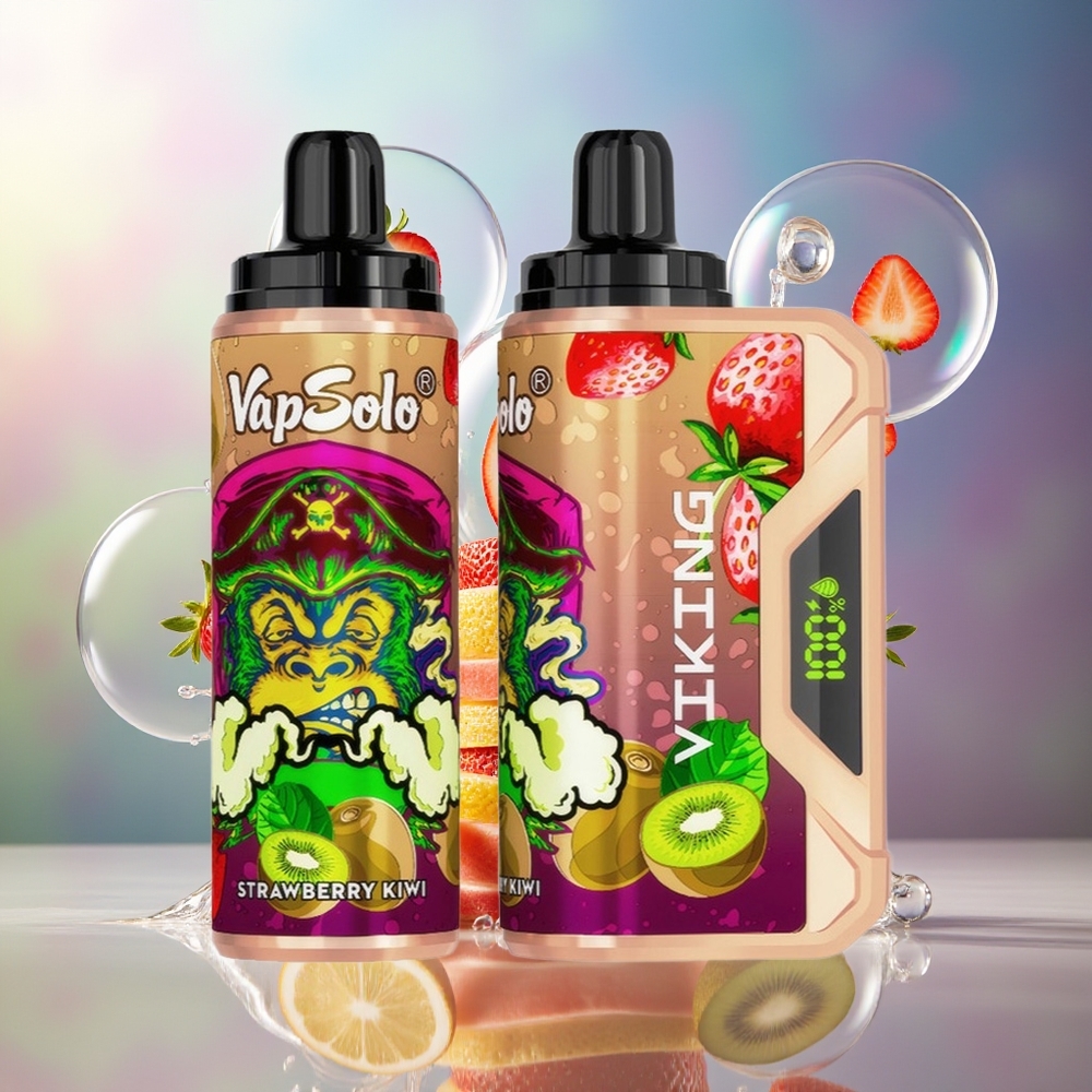 VapSolo VIKING 12000 Puffs 22ml Engros Danmark Jordbær Kiwi