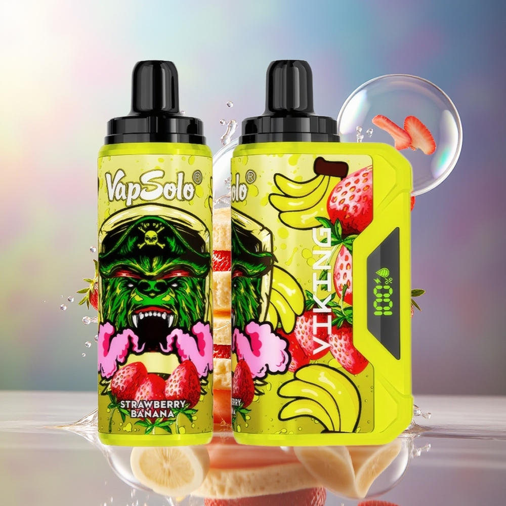 VapSolo VIKING 12000 Puffs 22ml Jordbær Banan Engros Danmark
