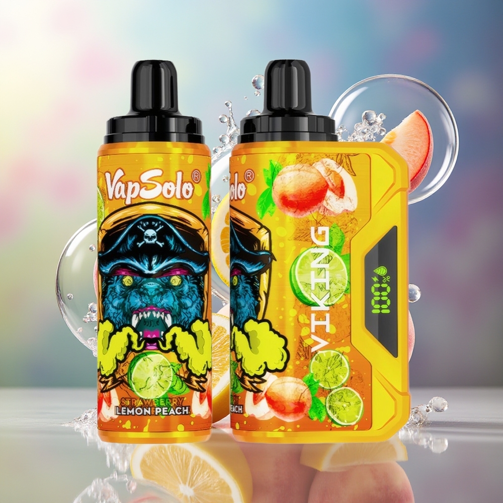 VapSolo VIKING 12000 Puffs Citron Fersken 22ml Engros Danmark