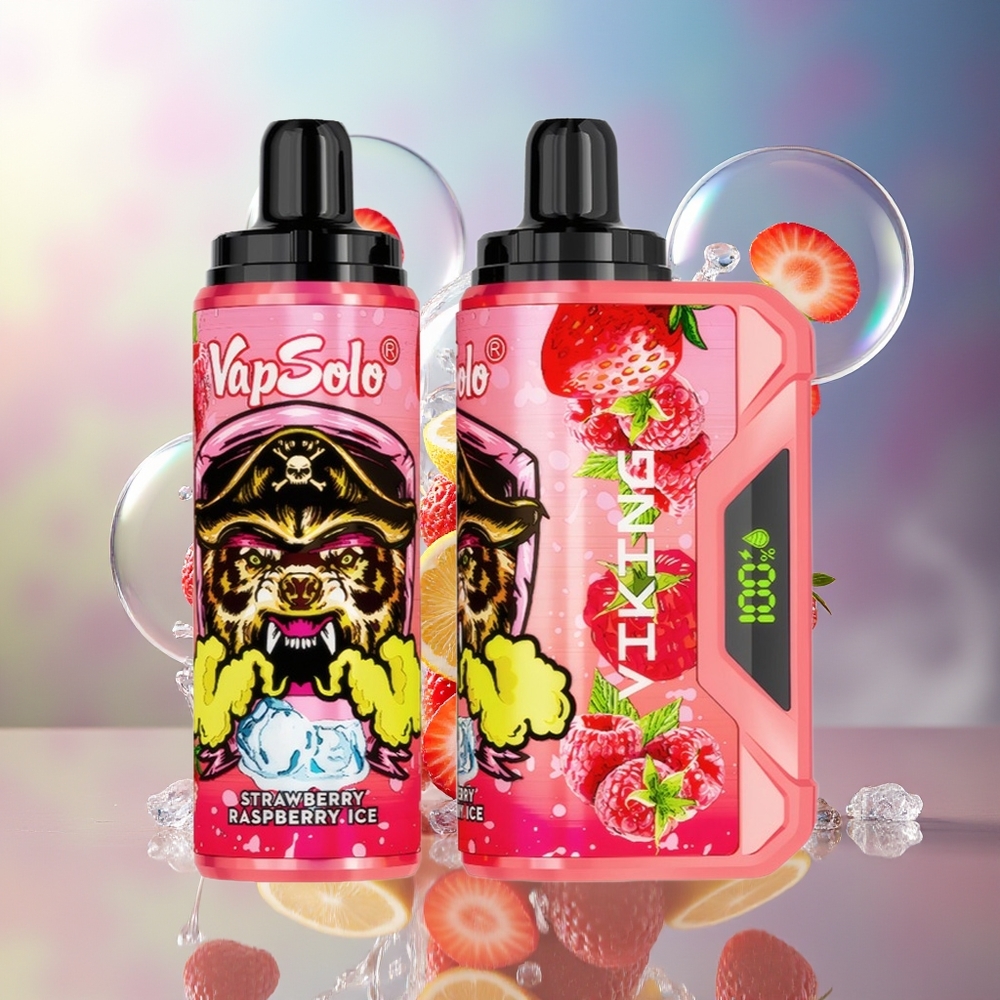 VapSolo VIKING 12000 Puffs Type-C Engros Danmark Jordbær Hindbær Is