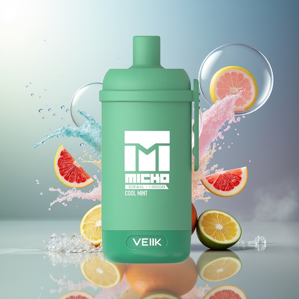 VEIIK MICKO GRAIL 10000 Puffs Kølig Mynte 1.0ohm Mesh Engros Danmark