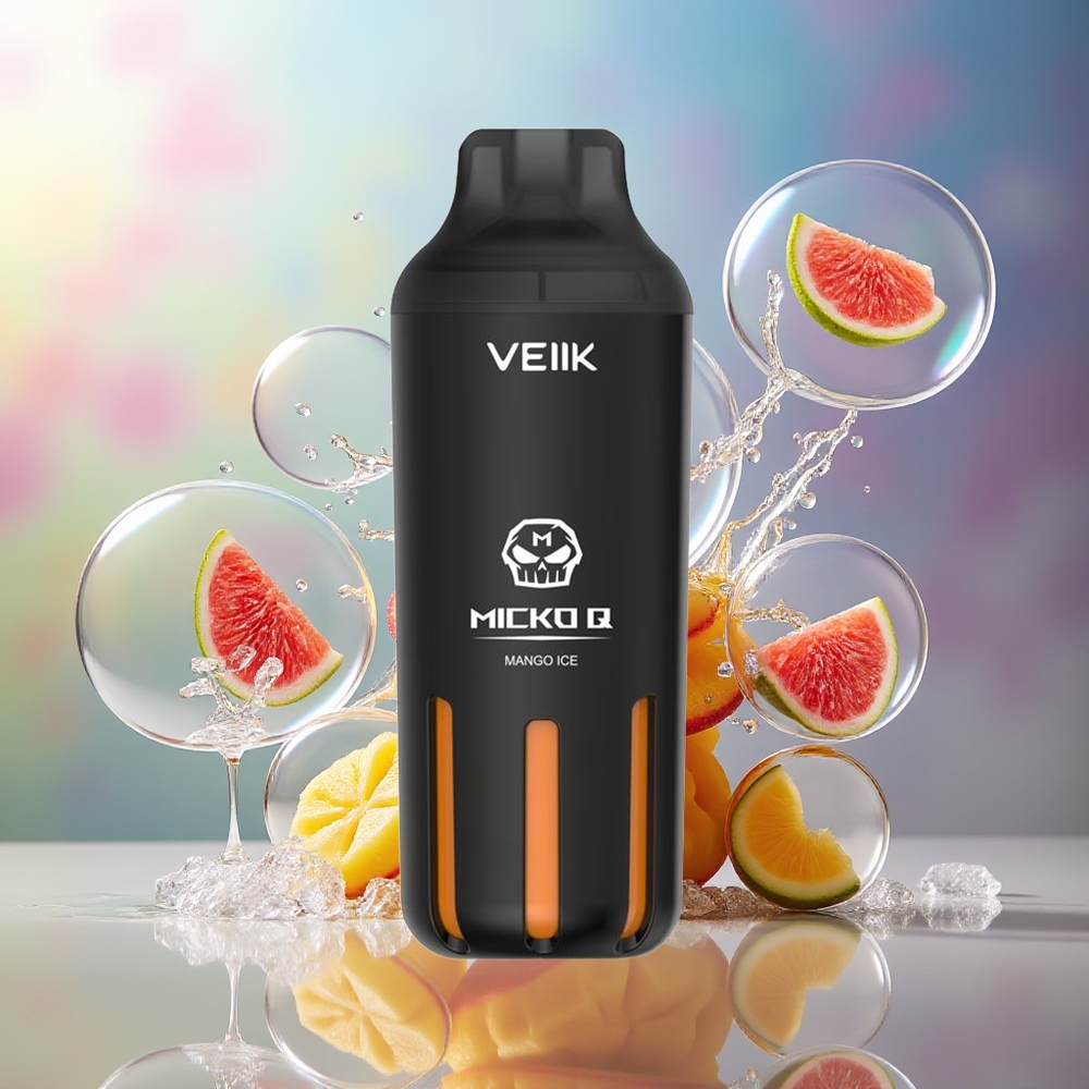 VEIIK MICKO Q 5500 Puffs 15ml Engros Danmark Mango Is Engangsdamp