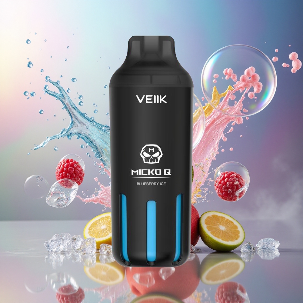 VEIIK MICKO Q 5500 Puffs Engros Danmark Blåbær Is 1300mAh
