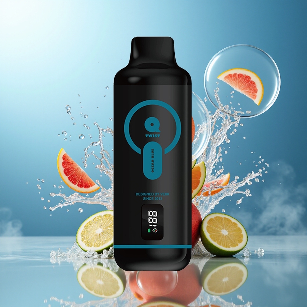 VEIIK MICKO Q TWIST 12000 Puffs Engros Danmark Ozeanblå 50mg/ml Salt Nic