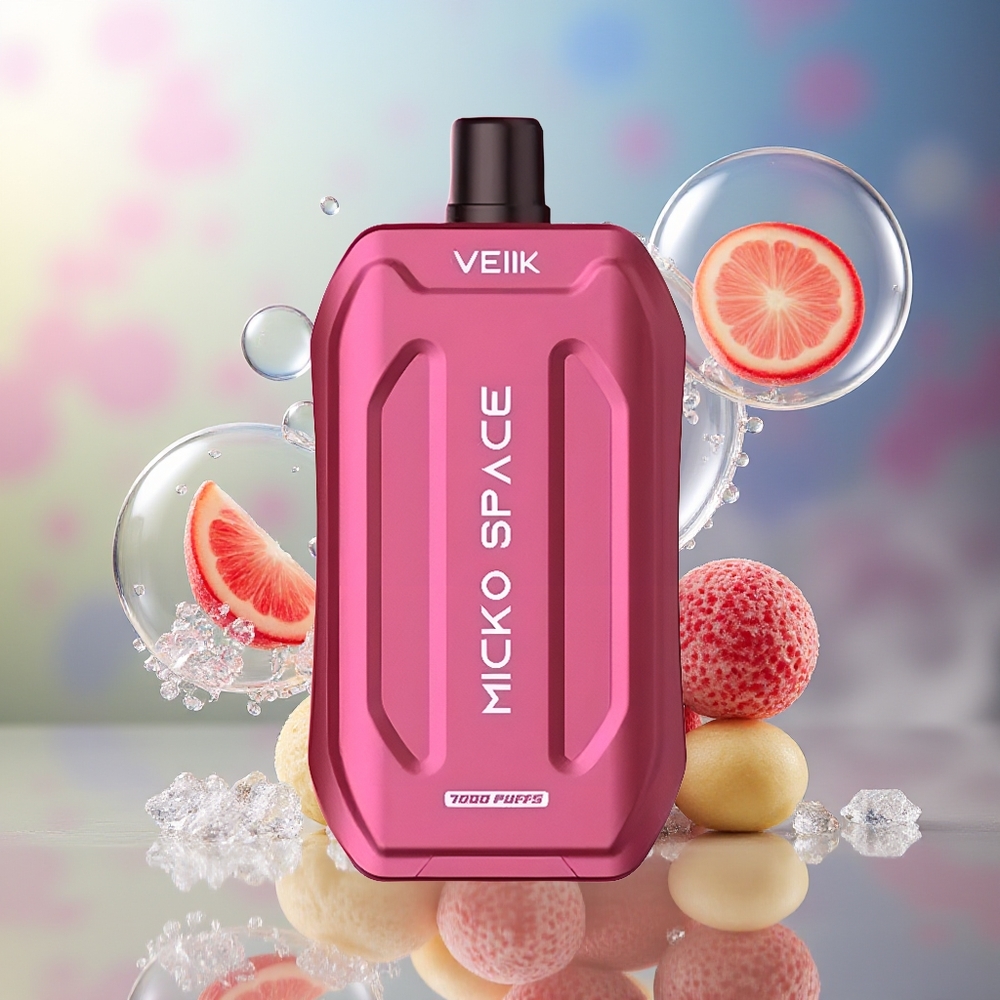 VEIIK MICKO SPACE 7000 Puffs Engros Danmark Engangsdamp Litchi Is