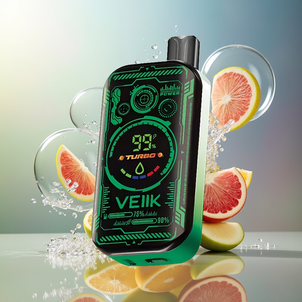 VEIIK SPACE MIST 25000 Puffs Dual Mesh Coil Engros Danmark Grøn Æble