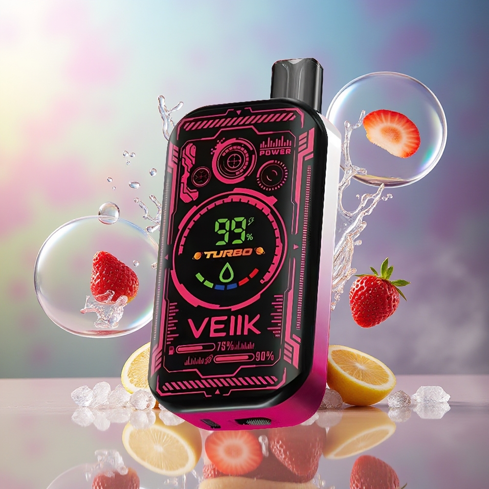VEIIK SPACE MIST 25000 Puffs Engros Danmark Dual Mesh Jordbær Is